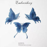 Butterfly Embroidered Patches – Elegant Add-On for Custom Dog Bandanas