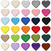 Colorful Heart Embroidered Patch – Custom Dog Bandana Decoration