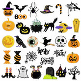Halloween Embroidered Patches – Spooky Iron-On Appliqué Set for Clothes, Bags & Crafts