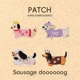 Cartoon Dog Embroidered Patches – Cute Add-On for Custom Dog Bandanas