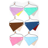 Moreloveu custom reversible dog bandana with snap buttons multi color double sided pet scarf