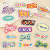 Colorful Word Embroidered Patches – Custom Add-On for Dog Bandanas