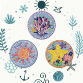 Ocean Theme Embroidered Patches – Sea Life Add-On for Custom Dog Bandanas