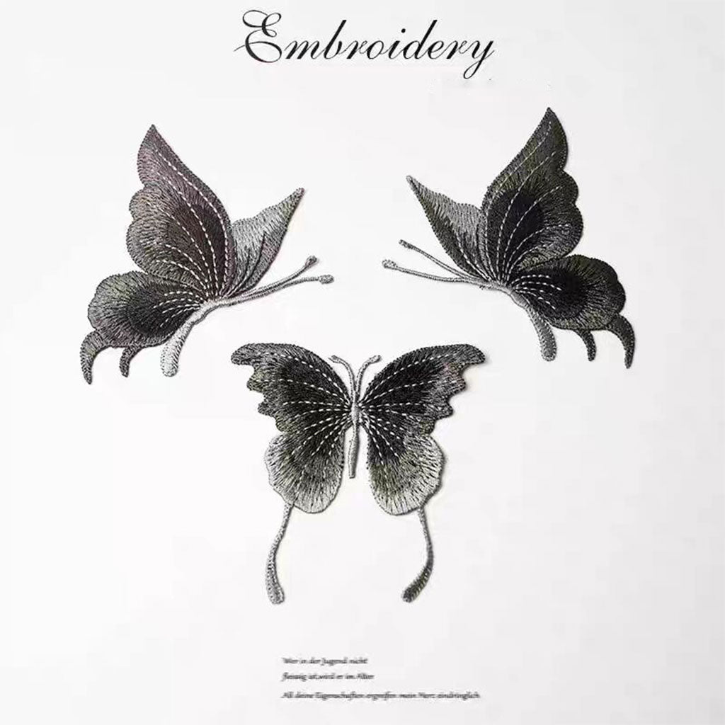 Butterfly Embroidered Patches – Elegant Add-On for Custom Dog Bandanas