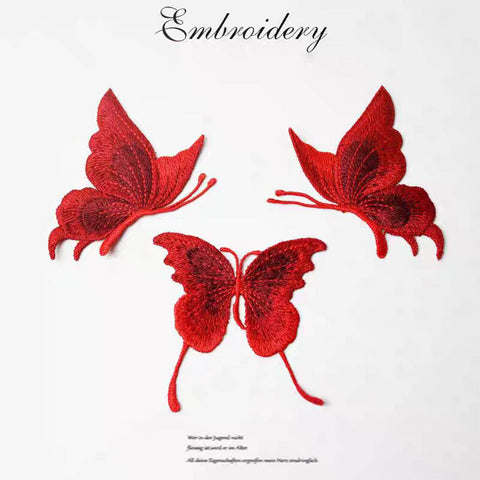 Butterfly Embroidered Patches – Elegant Add-On for Custom Dog Bandanas