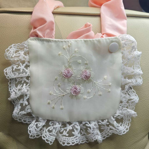 Customizable Pink and White Pet Dress with Lace Ruffles and Satin Bow