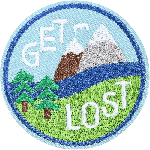 Outdoor Adventure Embroidered Patches – Camping & Hiking Add-On for Custom Dog Bandanas