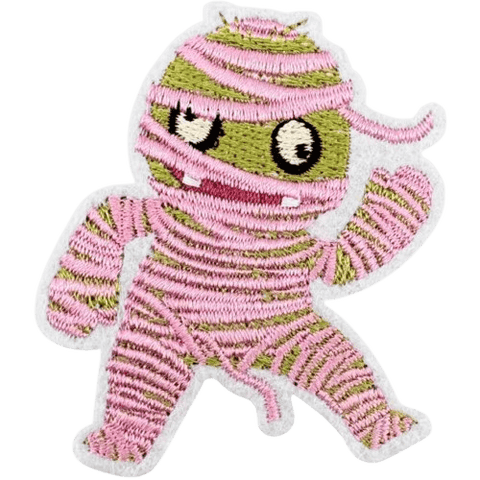 Pink Halloween Embroidered Patches – Cute Iron-On Appliques for Custom Dog Bandanas & Pet Accessories