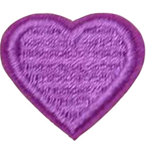 Colorful Heart Embroidered Patch – Custom Dog Bandana Decoration