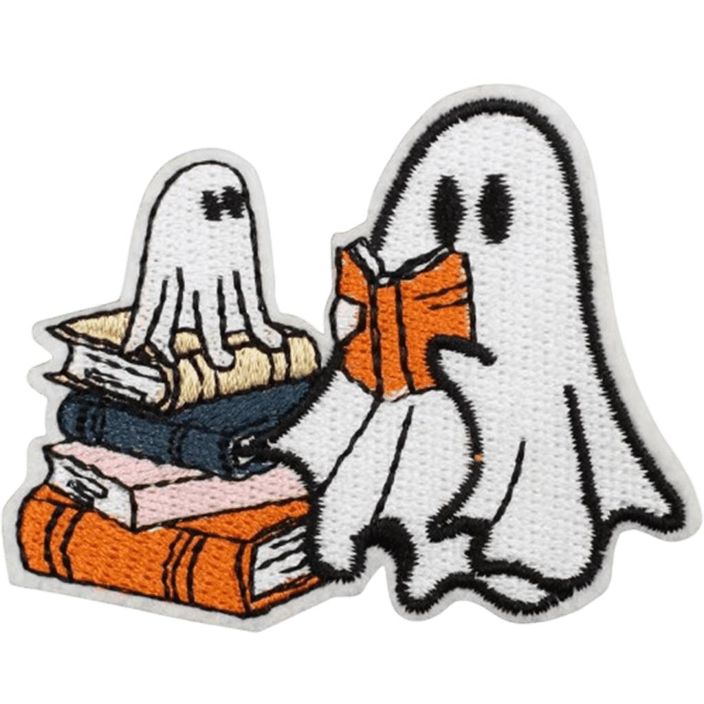 Cute Ghost Embroidered Patches – Halloween Iron-On Appliques for Custom Dog Bandanas & Pet Accessories