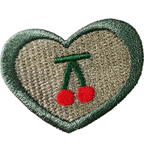Heart Shape Embroidered Patches – Cute Iron-On Appliques for Custom Dog Bandanas
