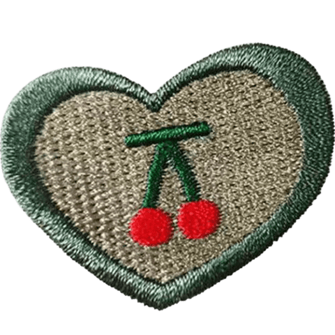 Heart Shape Embroidered Patches – Cute Iron-On Appliques for Custom Dog Bandanas