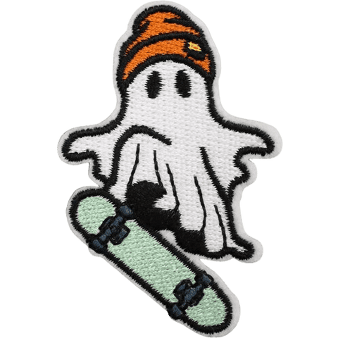 Cute Ghost Embroidered Patches – Halloween Iron-On Appliques for Custom Dog Bandanas & Pet Accessories
