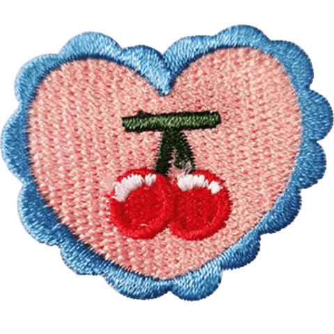 Heart Shape Embroidered Patches – Cute Iron-On Appliques for Custom Dog Bandanas