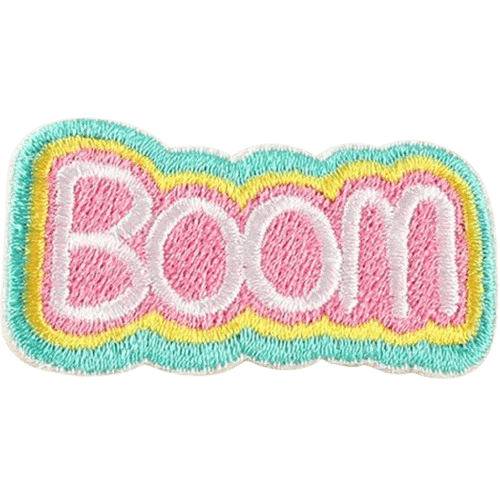 Colorful Word Embroidered Patches – Custom Add-On for Dog Bandanas