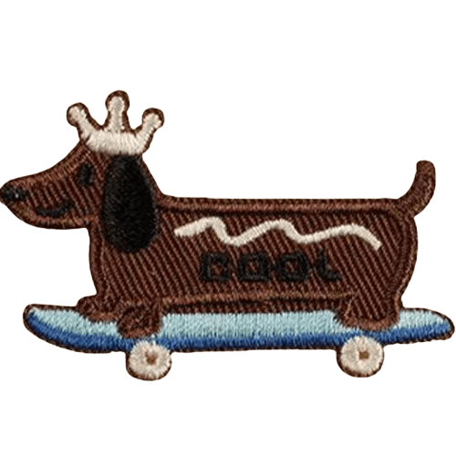 Cartoon Dog Embroidered Patches – Cute Add-On for Custom Dog Bandanas