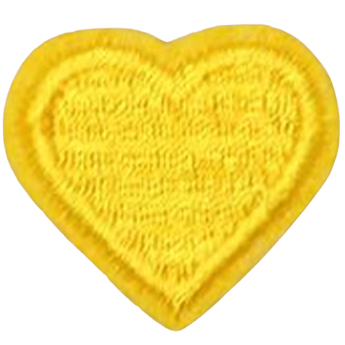 Colorful Heart Embroidered Patch – Custom Dog Bandana Decoration