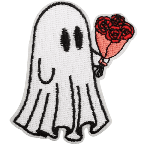 Cute Ghost Embroidered Patches – Halloween Iron-On Appliques for Custom Dog Bandanas & Pet Accessories