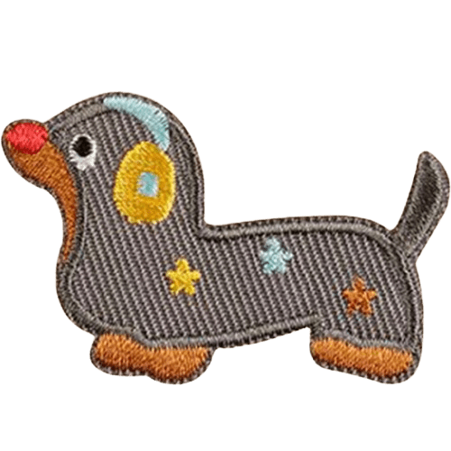 Cartoon Dog Embroidered Patches – Cute Add-On for Custom Dog Bandanas