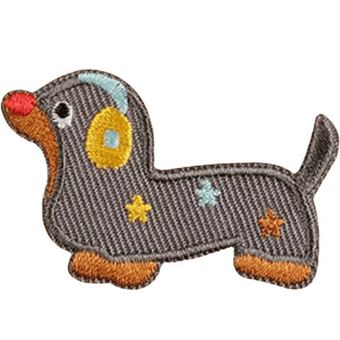 Cartoon Dog Embroidered Patches – Cute Add-On for Custom Dog Bandanas