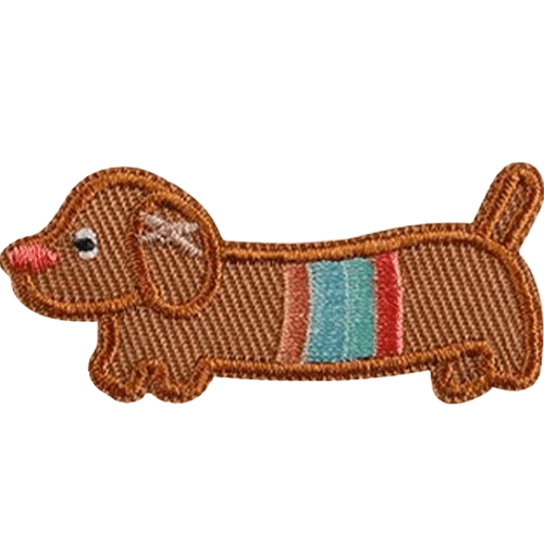 Cartoon Dog Embroidered Patches – Cute Add-On for Custom Dog Bandanas