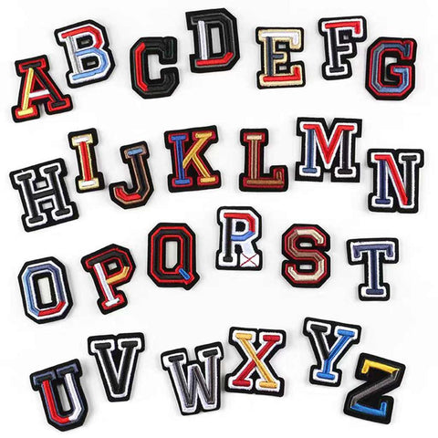 Varsity Alphabet Embroidery Patches A–Z – Iron-On Sew-On Letter Appliques for Jackets, Bags & Hats by Moreloveu