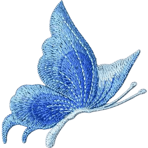 Butterfly Embroidered Patches – Elegant Add-On for Custom Dog Bandanas