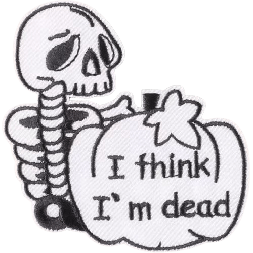 Halloween Skeleton & Ghost Iron-On Patches – Spooky Embroidered Appliques for Jackets, Bags & DIY Crafts