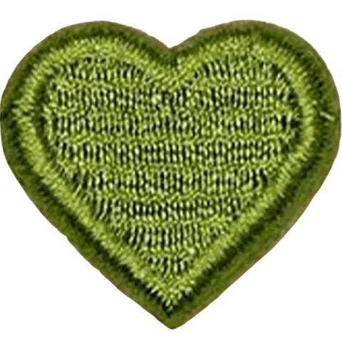 Colorful Heart Embroidered Patch – Custom Dog Bandana Decoration