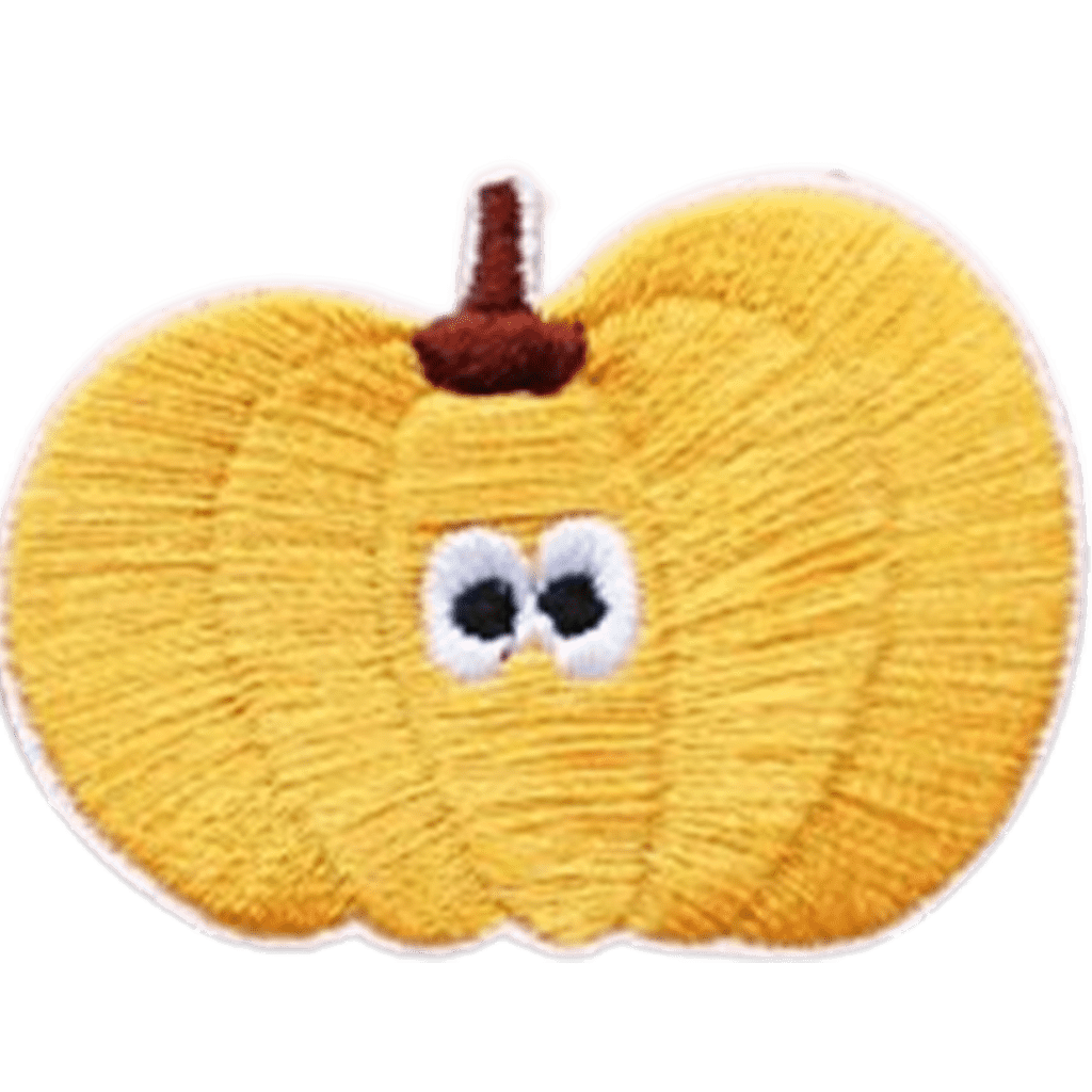 Pumpkin Embroidered Patch – Custom Add-On for Dog Bandanas