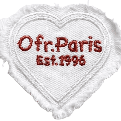 Denim Heart Patch Embroidery | Vintage Paris Style DIY Patch for Custom Dog Bandanas