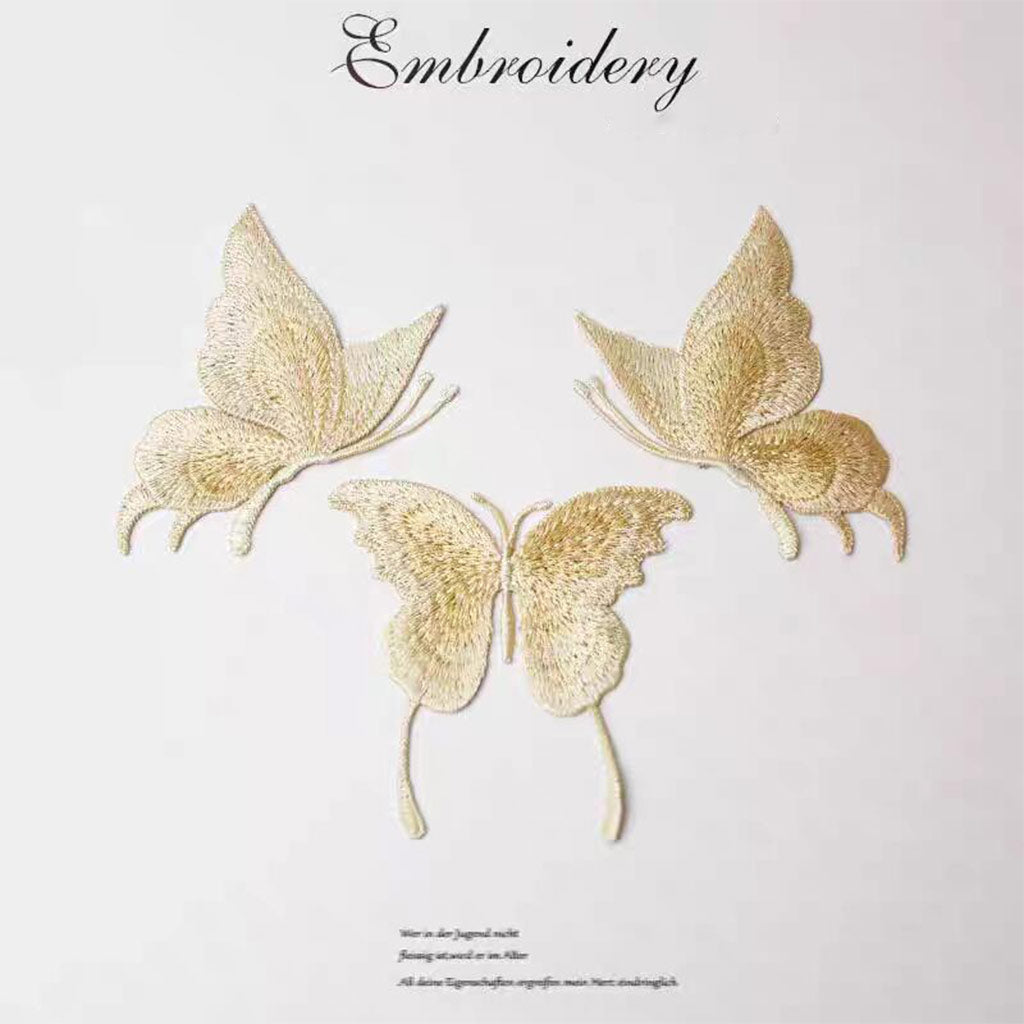 Butterfly Embroidered Patches – Elegant Add-On for Custom Dog Bandanas