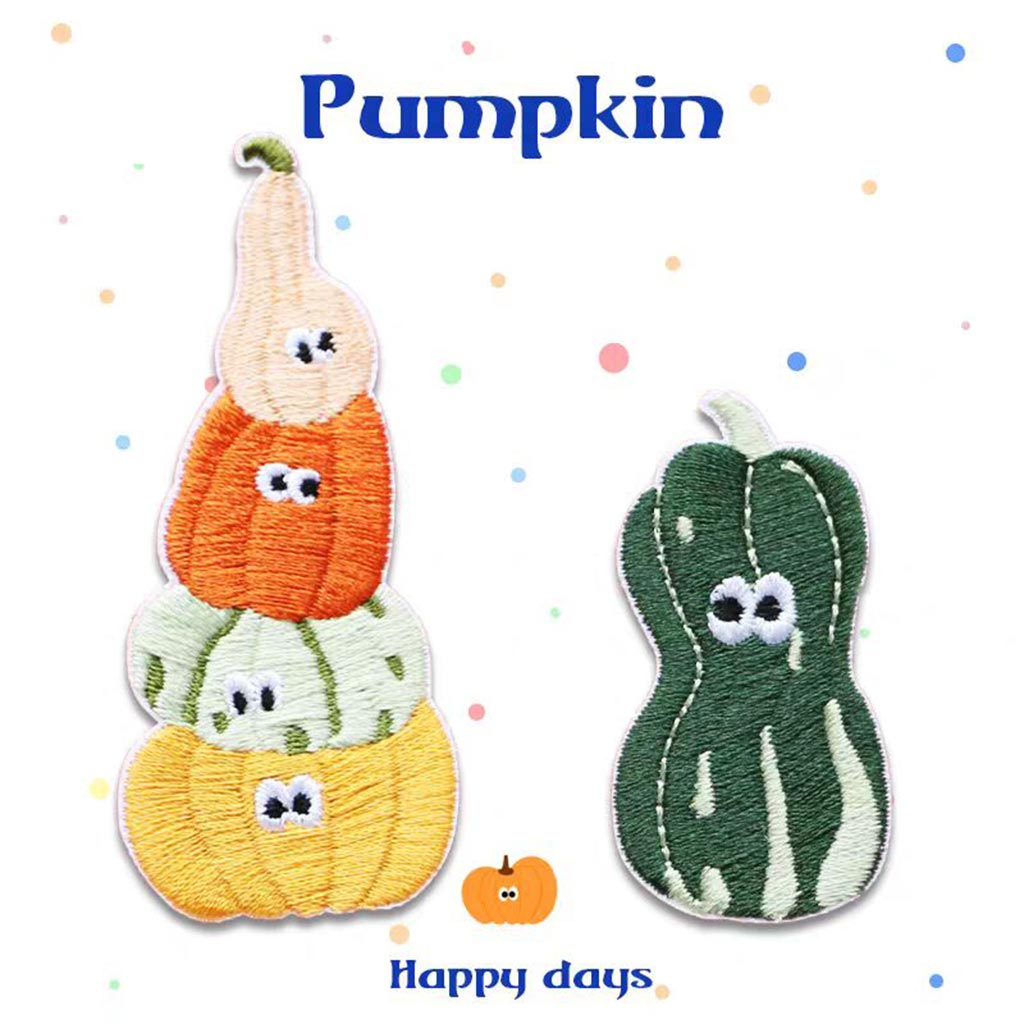 Pumpkin Embroidered Patch – Custom Add-On for Dog Bandanas