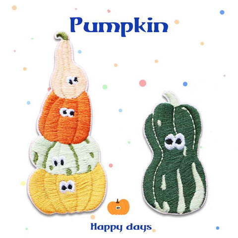 Pumpkin Embroidered Patch – Custom Add-On for Dog Bandanas