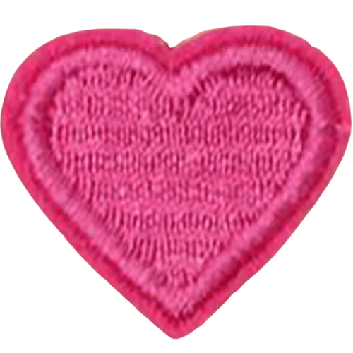 Colorful Heart Embroidered Patch – Custom Dog Bandana Decoration