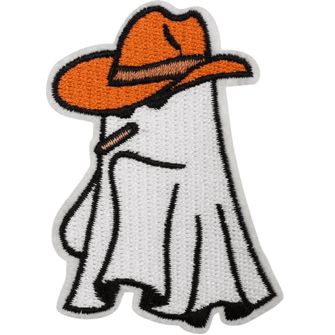 Cute Ghost Embroidered Patches – Halloween Iron-On Appliques for Custom Dog Bandanas & Pet Accessories