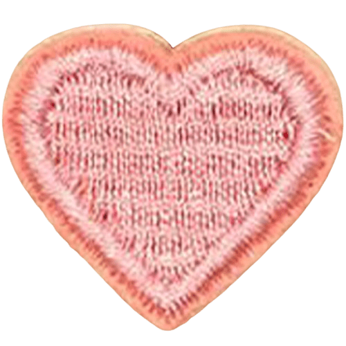 Colorful Heart Embroidered Patch – Custom Dog Bandana Decoration