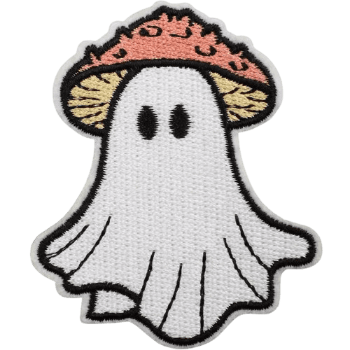 Cute Ghost Embroidered Patches – Halloween Iron-On Appliques for Custom Dog Bandanas & Pet Accessories