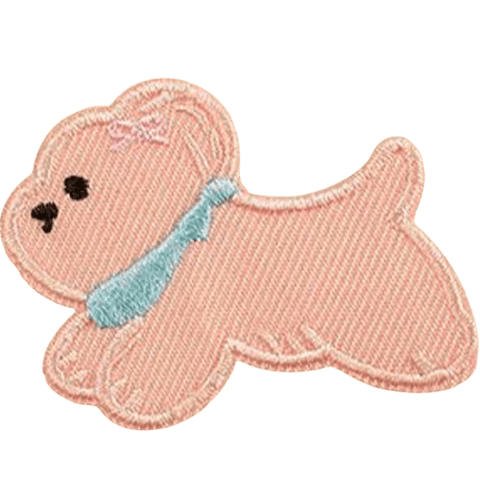 Cartoon Dog Embroidered Patches – Cute Add-On for Custom Dog Bandanas