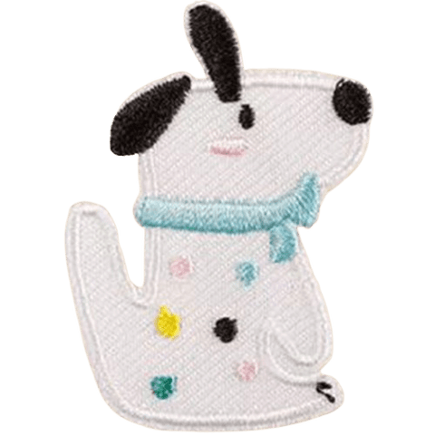 Cartoon Dog Embroidered Patches – Cute Add-On for Custom Dog Bandanas
