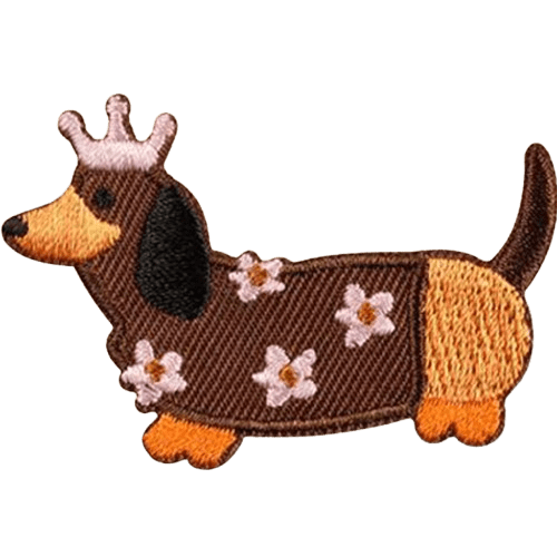 Cartoon Dog Embroidered Patches – Cute Add-On for Custom Dog Bandanas