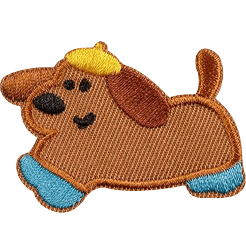 Cartoon Dog Embroidered Patches – Cute Add-On for Custom Dog Bandanas