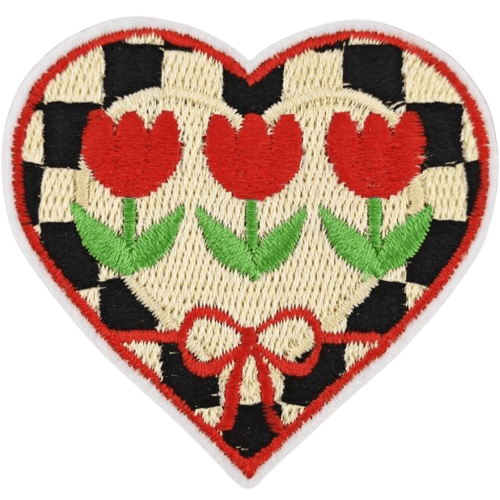 Heart Shape Embroidered Patches – Love & Valentine Style for Custom Dog Bandanas
