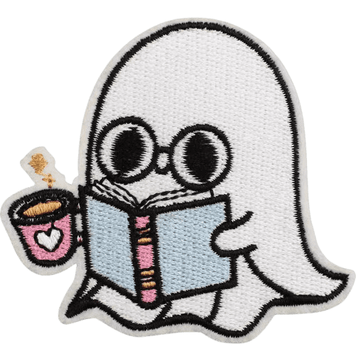 Cute Ghost Embroidered Patches – Halloween Iron-On Appliques for Custom Dog Bandanas & Pet Accessories