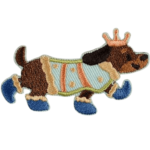 Cartoon Dog Embroidered Patches – Cute Add-On for Custom Dog Bandanas