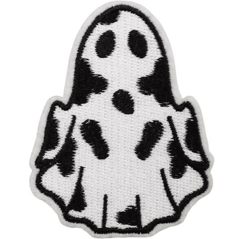 Cute Ghost Embroidered Patches – Halloween Iron-On Appliques for Custom Dog Bandanas & Pet Accessories
