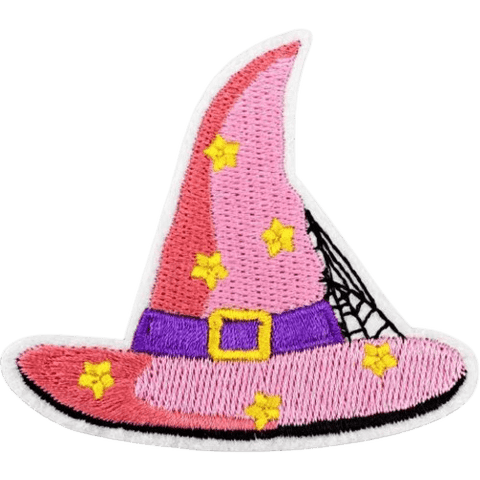 Pink Halloween Embroidered Patches – Cute Iron-On Appliques for Custom Dog Bandanas & Pet Accessories