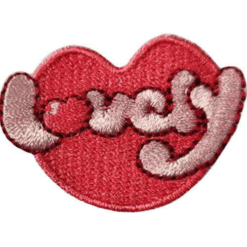 Heart Shape Embroidered Patches – Cute Iron-On Appliques for Custom Dog Bandanas