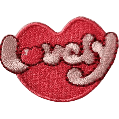 Heart Shape Embroidered Patches – Cute Iron-On Appliques for Custom Dog Bandanas