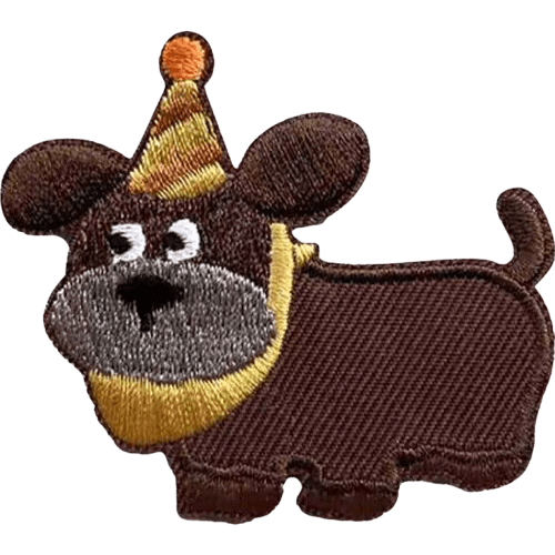 Cartoon Dog Embroidered Patches – Cute Add-On for Custom Dog Bandanas
